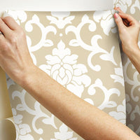 Damask Peel And Stick Wallpaper Peel and Stick Wallpaper RoomMates   