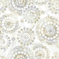 Bohemian Peel and Stick Wallpaper Peel and Stick Wallpaper RoomMates Roll Tan 