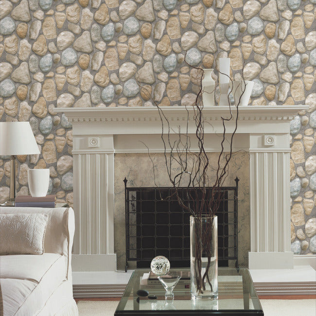 River Rock Wallpaper York Wallcoverings   