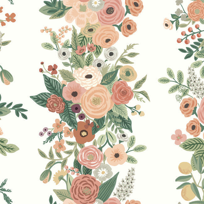 Garden Party Trellis Wallpaper Wallpaper Rifle Paper Co. Double Roll Burgundy Multi 