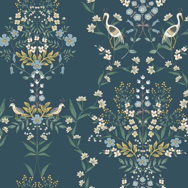 Luxembourg Wallpaper Wallpaper Rifle Paper Co. Double Roll Teal 