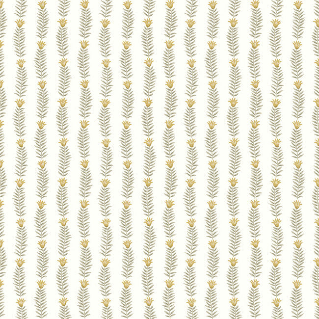 Eden Wallpaper Wallpaper Rifle Paper Co. Double Roll White & Metallic Gold 