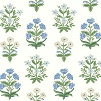 Mughal Rose Wallpaper Wallpaper Rifle Paper Co. Double Roll Indigo 