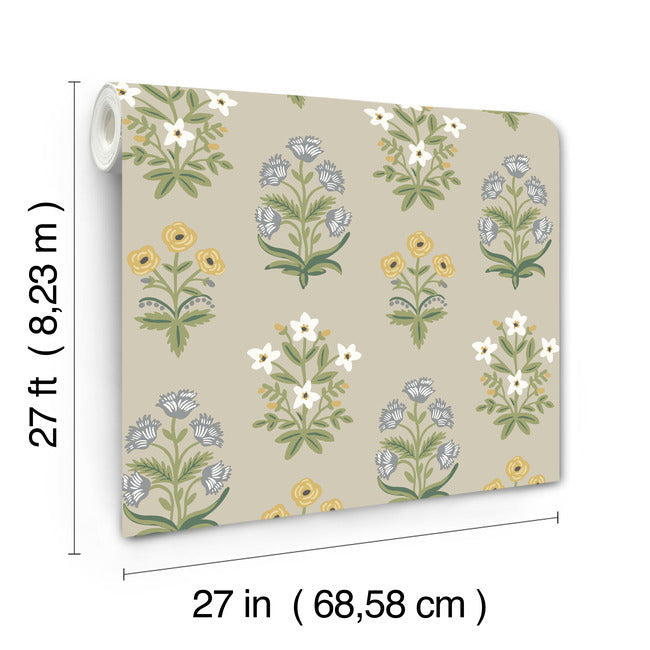 Mughal Rose Wallpaper Wallpaper Rifle Paper Co.   