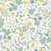 Strawberry Fields Wallpaper Wallpaper Rifle Paper Co. Double Roll Blue & Green 