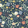 Strawberry Fields Wallpaper Wallpaper Rifle Paper Co. Double Roll Navy 