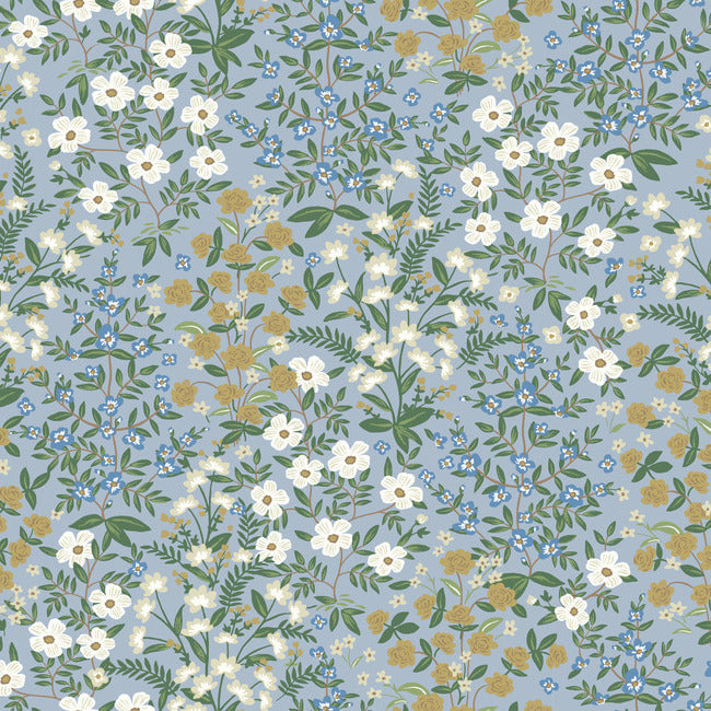 Wildwood Garden Wallpaper Wallpaper Rifle Paper Co. Double Roll Blue 