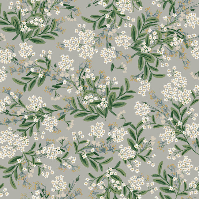 Cornflower Wallpaper Wallpaper Rifle Paper Co. Double Roll Grey 