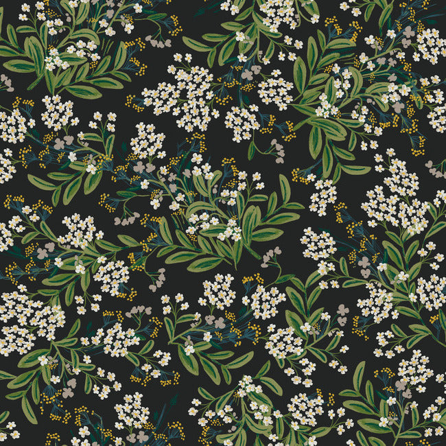 Cornflower Wallpaper Wallpaper Rifle Paper Co. Double Roll Black 
