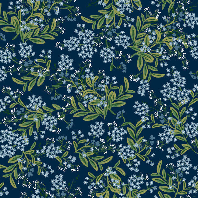 Cornflower Wallpaper Wallpaper Rifle Paper Co. Double Roll Navy 