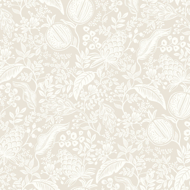 Pomegranate Wallpaper Wallpaper Rifle Paper Co. Double Roll Beige & White 