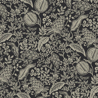 Pomegranate Wallpaper Wallpaper Rifle Paper Co. Double Roll Black & Linen 
