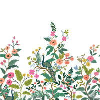 Peacock Mural Wall Mural Rifle Paper Co. Mural White 