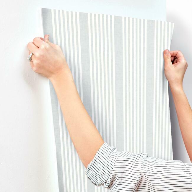 French Linen Stripe Wallpaper Wallpaper York   