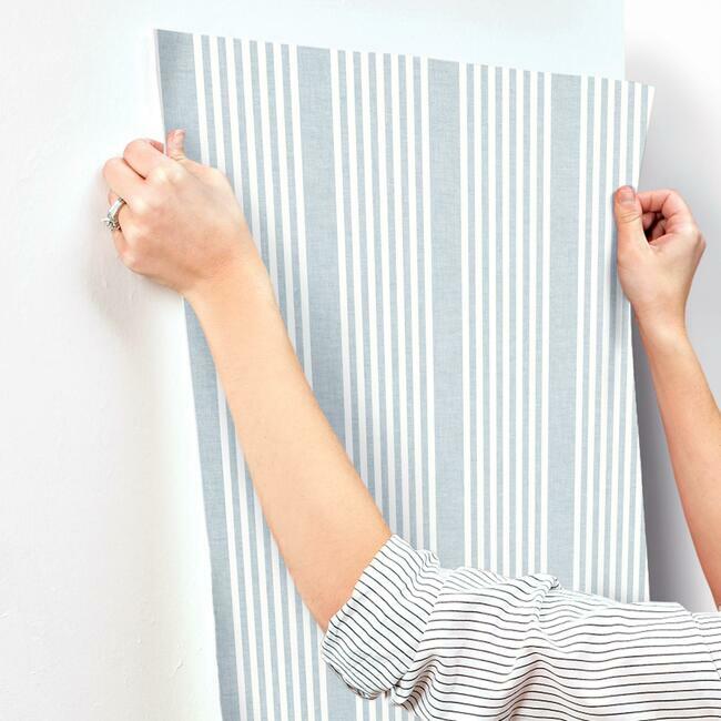 French Linen Stripe Wallpaper Wallpaper York   