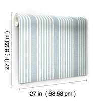 French Linen Stripe Wallpaper Wallpaper York   