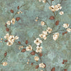 Dogwood Sure Strip Wallpaper Wallpaper York Double Roll Teal/White 