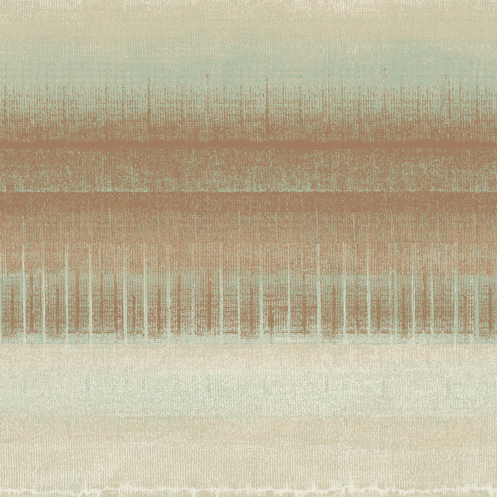 Mesa Stripe Wallpaper Wallpaper Ronald Redding Designs Double Roll Copper/Aqua 