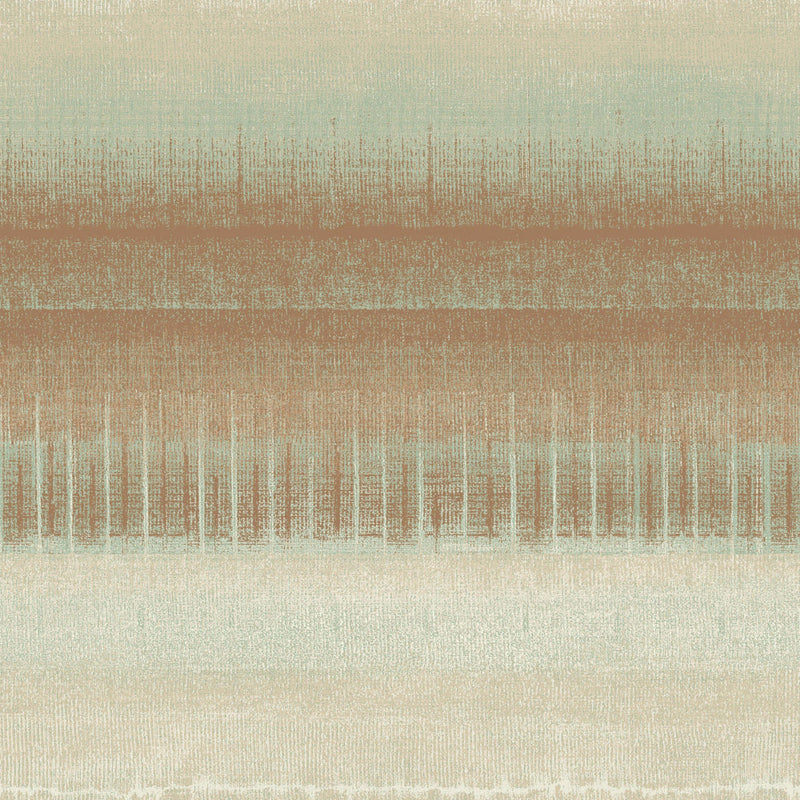 Mesa Stripe Wallpaper Wallpaper Ronald Redding Designs Double Roll Copper/Aqua 