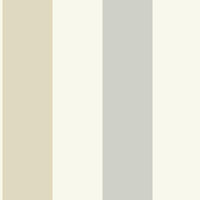 Two Color Wide Stripe Wallpaper Wallpaper Ronald Redding Designs Double Roll Gray/Beige 
