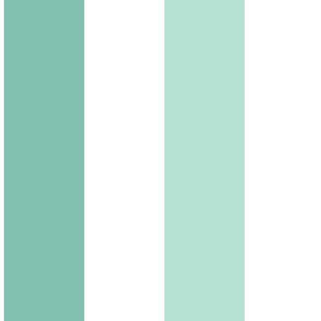 Two Color Wide Stripe Wallpaper Wallpaper Ronald Redding Designs Double Roll Teal 