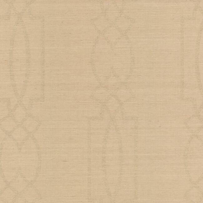 Cathedral Trellis Wallpaper Wallpaper Ronald Redding Designs Double Roll Taupe/Bronze 