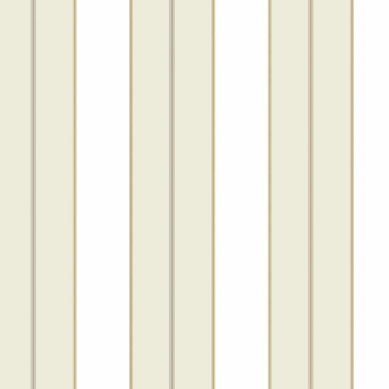 Mercantile Stripe Wallpaper Wallpaper Ronald Redding Designs Double Roll Gray/Gold 