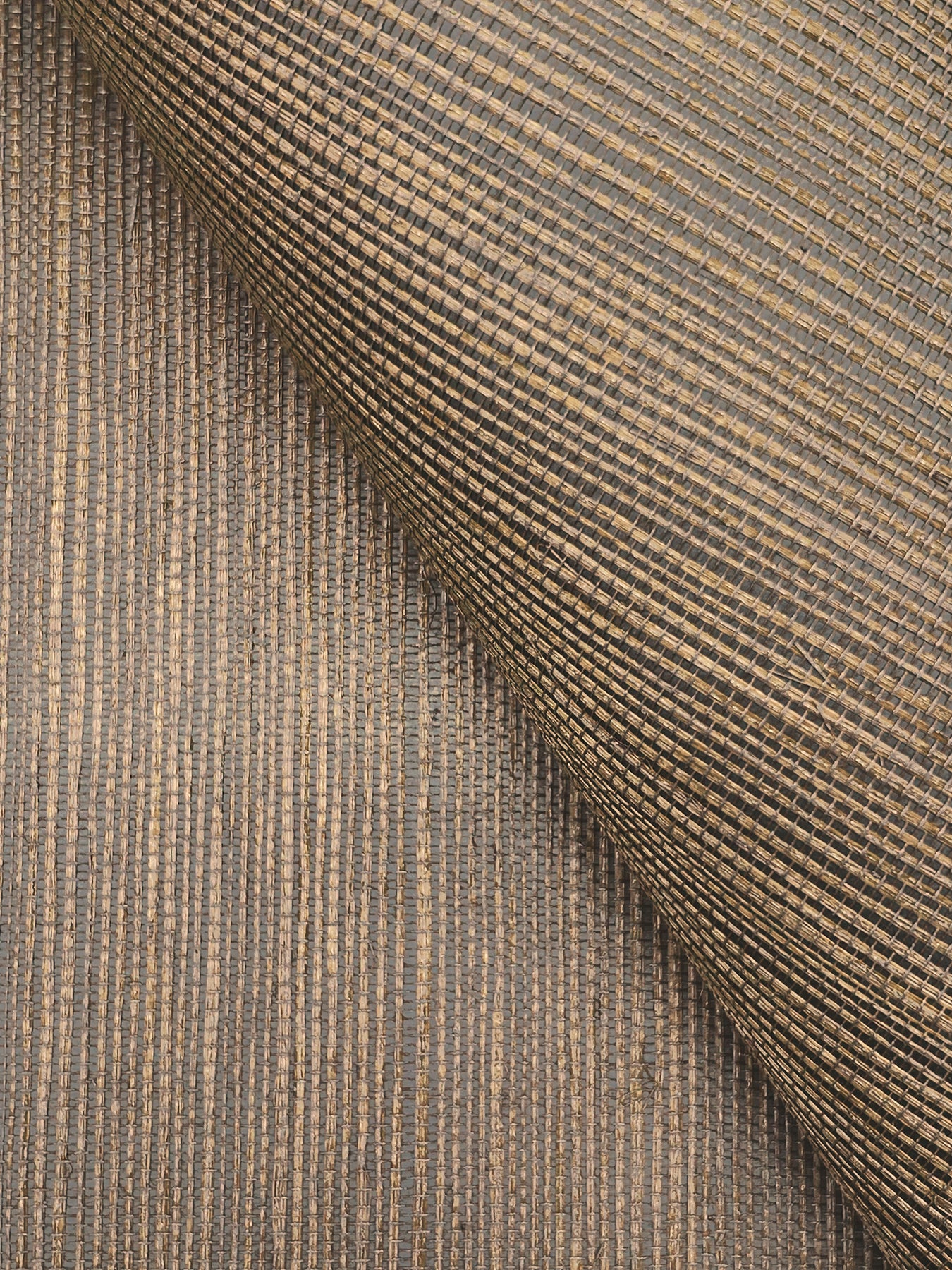 Maguey Gold and Charcoal Sisal Wallpaper Wallpaper York   