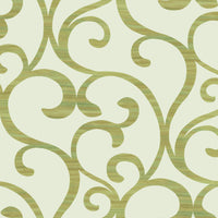 Dazzling Coil Wallpaper Wallpaper York Designer Series Double Roll White/Green 