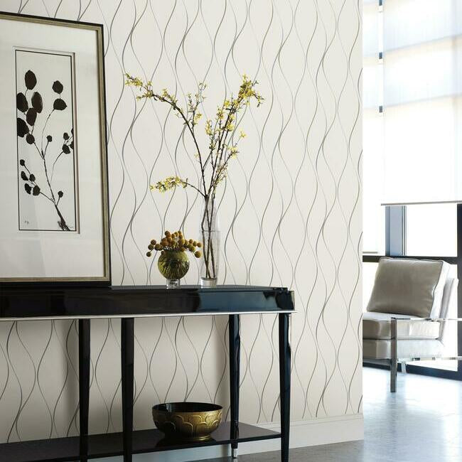 Wavy Stripe Wallpaper Wallpaper Antonina Vella   
