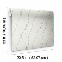 Wavy Stripe Wallpaper Wallpaper Antonina Vella   