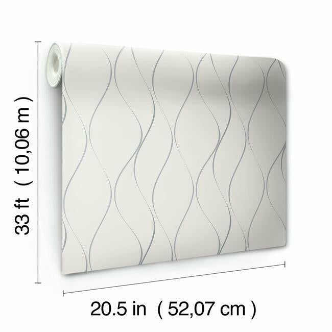 Wavy Stripe Wallpaper Wallpaper Antonina Vella   
