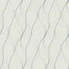 Wavy Stripe Wallpaper Wallpaper Antonina Vella Double Roll White/Silver 