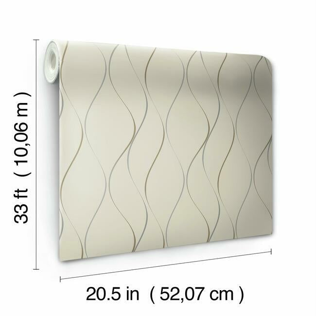Wavy Stripe Wallpaper Wallpaper Antonina Vella   