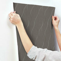 Wavy Stripe Wallpaper Wallpaper Antonina Vella   