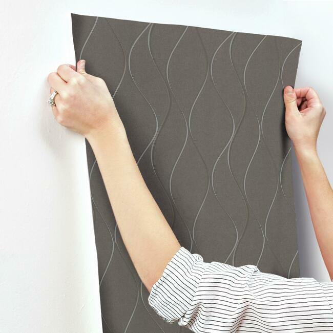 Wavy Stripe Wallpaper Wallpaper Antonina Vella   