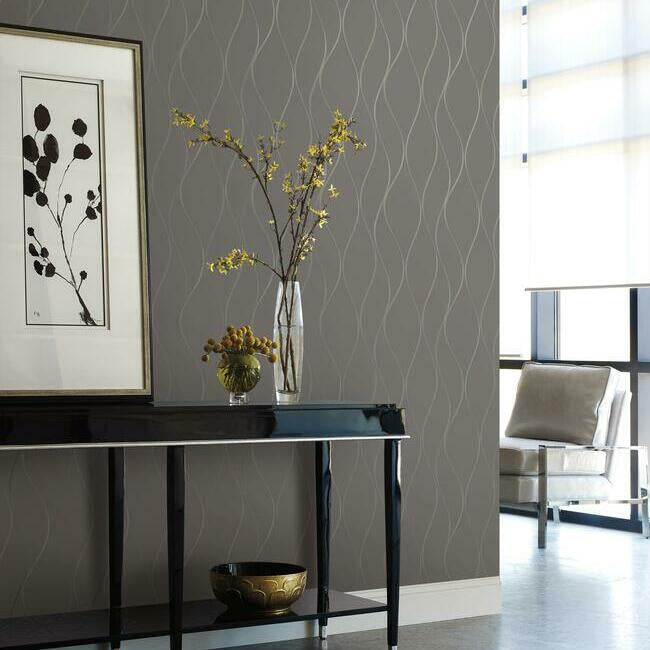 Wavy Stripe Wallpaper Wallpaper Antonina Vella   