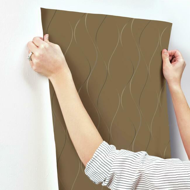Wavy Stripe Wallpaper Wallpaper Antonina Vella   