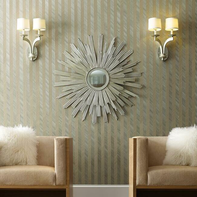 Grass-Wood Stripe Wallpaper Wallpaper Ronald Redding Designs   