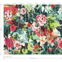 Pop Floral Wall Mural Wall Mural York   