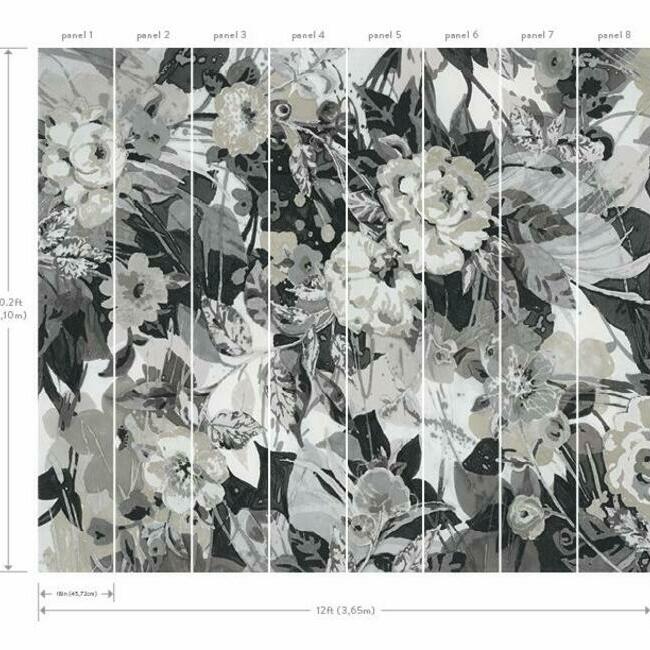 Pop Floral Wall Mural Wall Mural York   