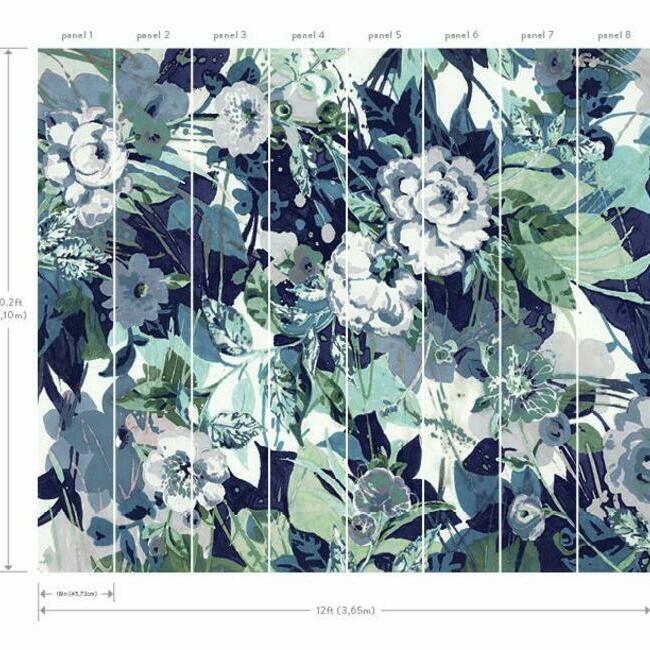 Pop Floral Wall Mural Wall Mural York   