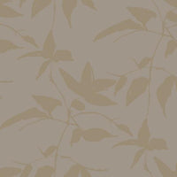 Persimmon Leaf Wallpaper Wallpaper Ronald Redding Designs Double Roll Gold/Taupe 
