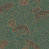 Tibetan Tigers Wallpaper Wallpaper Ronald Redding Designs Double Roll Dark Green/Black 