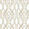 Oriental Lattice Wallpaper Wallpaper Ronald Redding Designs Double Roll White/Gold 