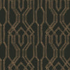 Oriental Lattice Wallpaper Wallpaper Ronald Redding Designs Double Roll Black/Gold 