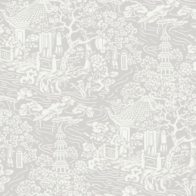 Chinoiserie Wallpaper Wallpaper Ronald Redding Designs Double Roll Light Grey 