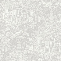 Chinoiserie Wallpaper Wallpaper Ronald Redding Designs Double Roll Light Grey 