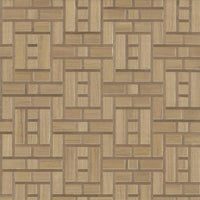 Teahouse Panel Wallpaper Wallpaper Ronald Redding Designs Yard Natural Wood 
