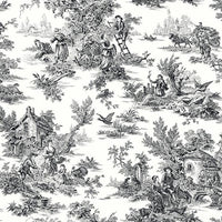 Champagne Toile Wallpaper Wallpaper Ashford House Double Roll Black/White 